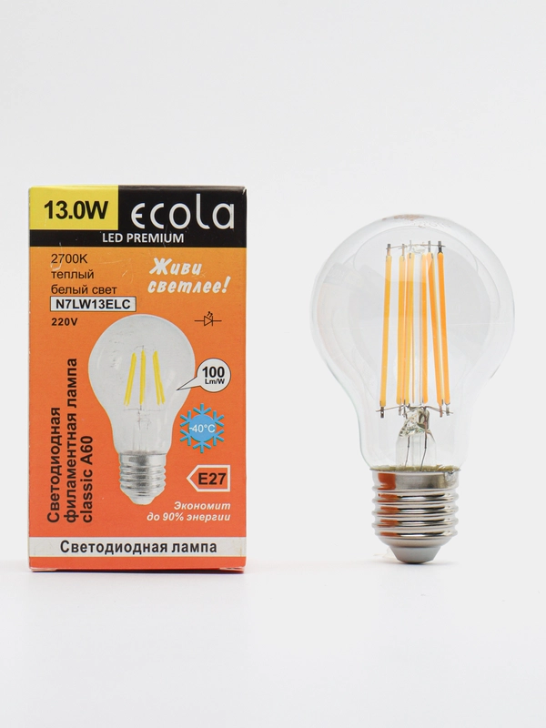 Лампа светодиодная, филаментная, Ecola LED Premium