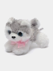Мягкая игрушка собачка и кошка со звуком при нажатии на живот 16х15х9 см