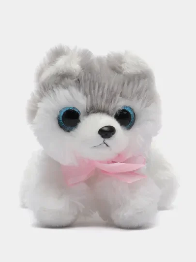 Мягкая игрушка собачка и кошка со звуком при нажатии на живот 16х15х9 см