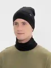 Черный шапки мужские/ комплект шапка и снуд /снуд мужской
