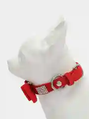 Алый ошейник для собак и кошек, со стразами