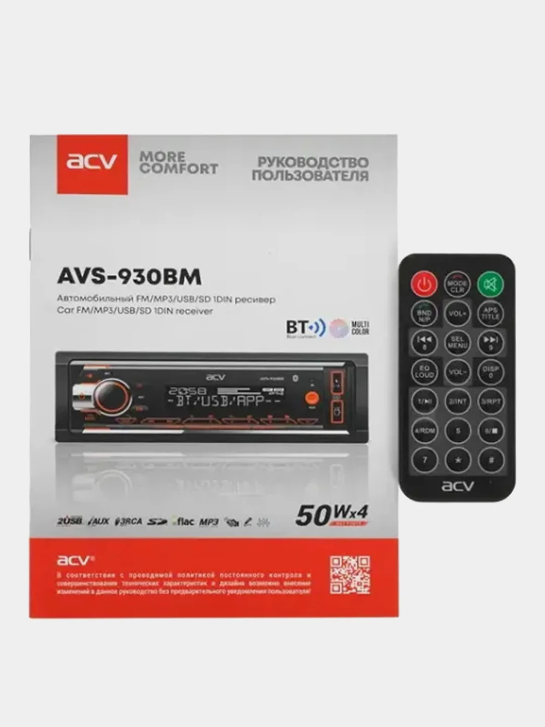 Автомагнитола ACV AVS-930BM BLUETOOTH, USB