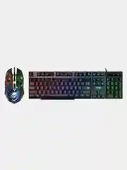 Черный игровой набор Defender Tor MHP-127: мышь, клавиатура, коврик, колонки, наушники
