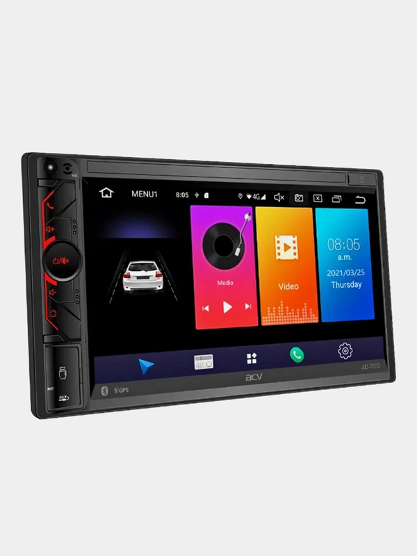 Автомагнитола ACV AD-7220, 2din EURO, 6.9", Android 9, 4*50Вт