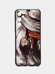 Бордовый чехол с рисунком на Tecno Pova 4 (Текно Пова 4)