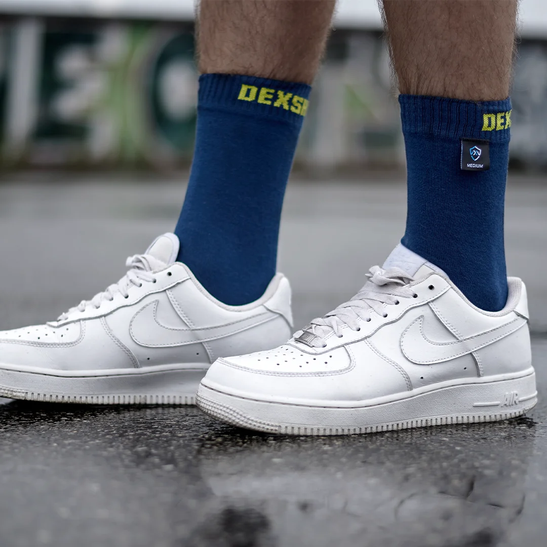 Синий носки DexShell Ultra Thin Crew водонепроницаемые, трехслойные
