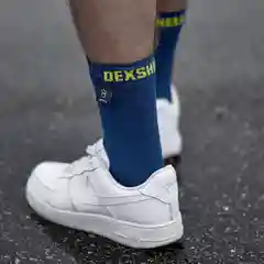 Синий носки DexShell Ultra Thin Crew водонепроницаемые, трехслойные