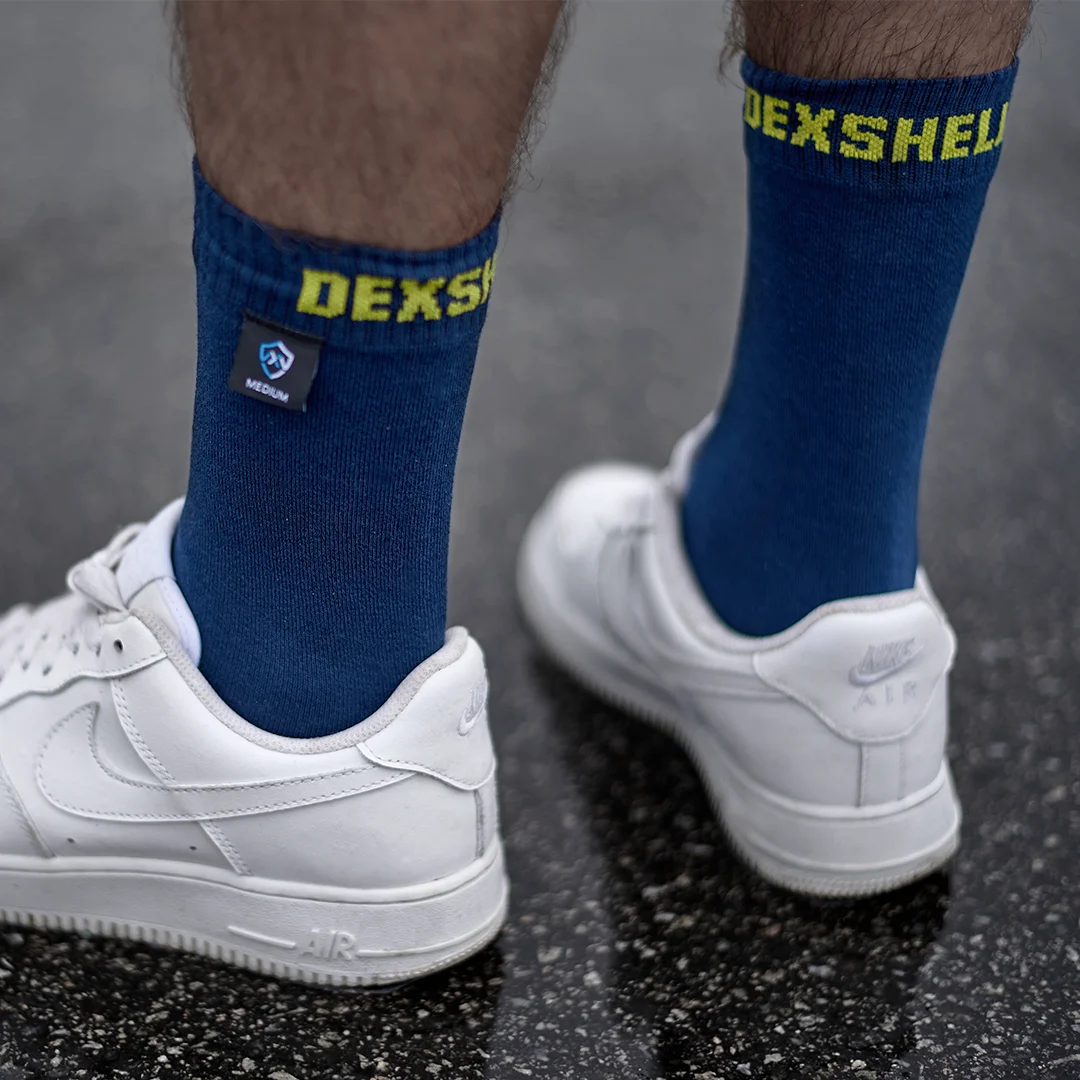Синий носки DexShell Ultra Thin Crew водонепроницаемые, трехслойные