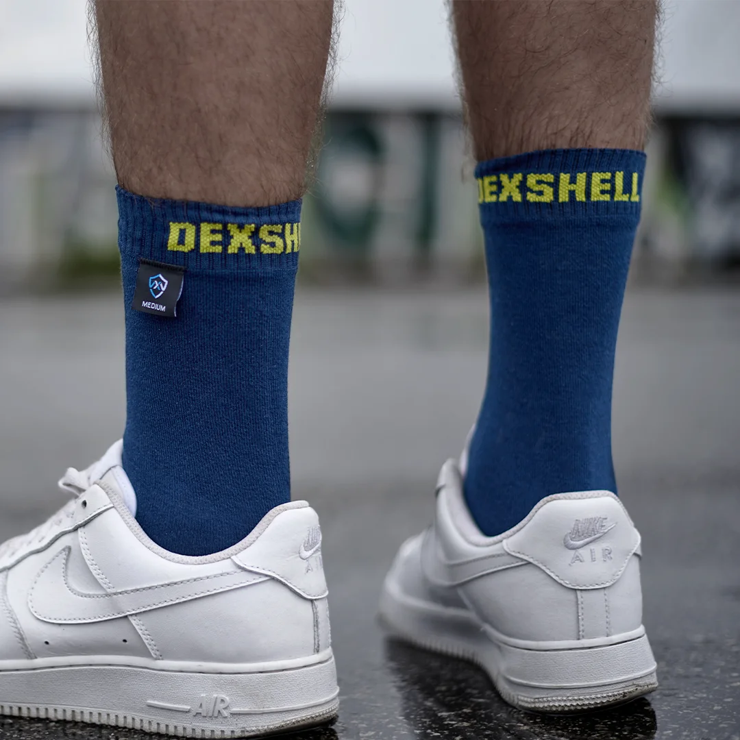 Синий носки DexShell Ultra Thin Crew водонепроницаемые, трехслойные
