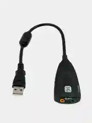 Внешняя USB звуковая карта 5Hv2 Audio USB, черный