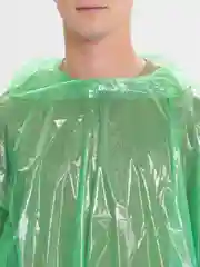 Зеленый дождевик-пончо с капюшоном, 100 х 125 см