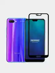 Защитное стекло для Honor 10 (Хонор 10), с черной рамкой, 9D