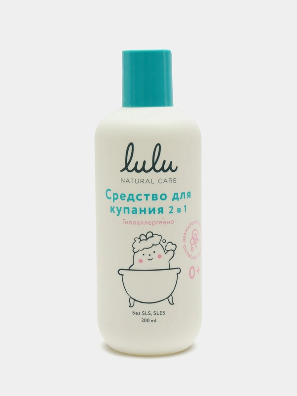 Средство для купания 2 в 1 детское LULU 300 мл 30002