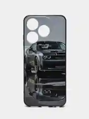 Серый чехол с рисунком на Tecno Spark 10 и Tecno Spark 10C (Текно Спарк 10 и Текно Спарк 10С)