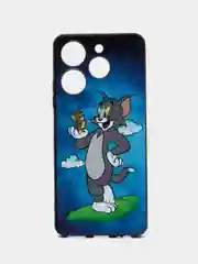 Синий чехол с рисунком на Tecno Spark 10 Pro (Текно Спарк 10 Про)