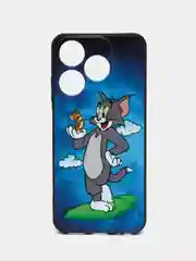 Синий чехол с рисунком на Tecno Spark 10 и Tecno Spark 10C (Текно Спарк 10 и Текно Спарк 10С)