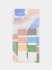 Закладки клейкие LOREX PLASTIC SIMPLE, пластик, 6 цветов по 20 шт