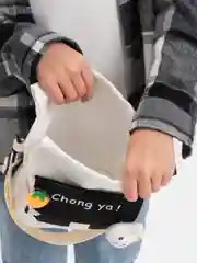 Черный сумка через плечо, холщевая