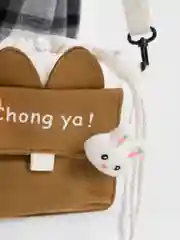 Коричневый сумка через плечо, холщевая