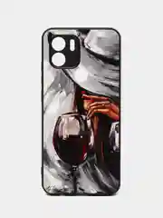 Бордовый чехол с рисунком на Xiaomi Redmi A1+, Xiaomi Redmi A2+ и Poco C51 (Сяоми Редми А1+/A2+)