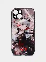 Бежевый меланж чехол с рисунком на iPhone 13 (Айфон 13)