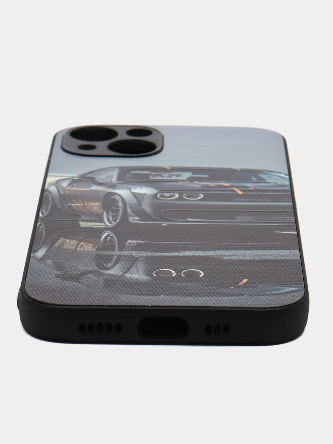 Серый чехол с рисунком на iPhone 13 (Айфон 13)