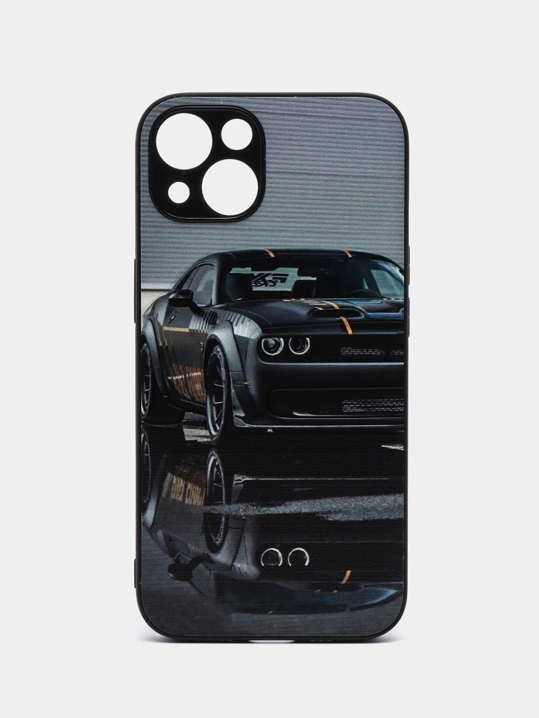 Серый чехол с рисунком на iPhone 13 (Айфон 13)