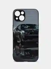 Серый чехол с рисунком на iPhone 13 (Айфон 13)