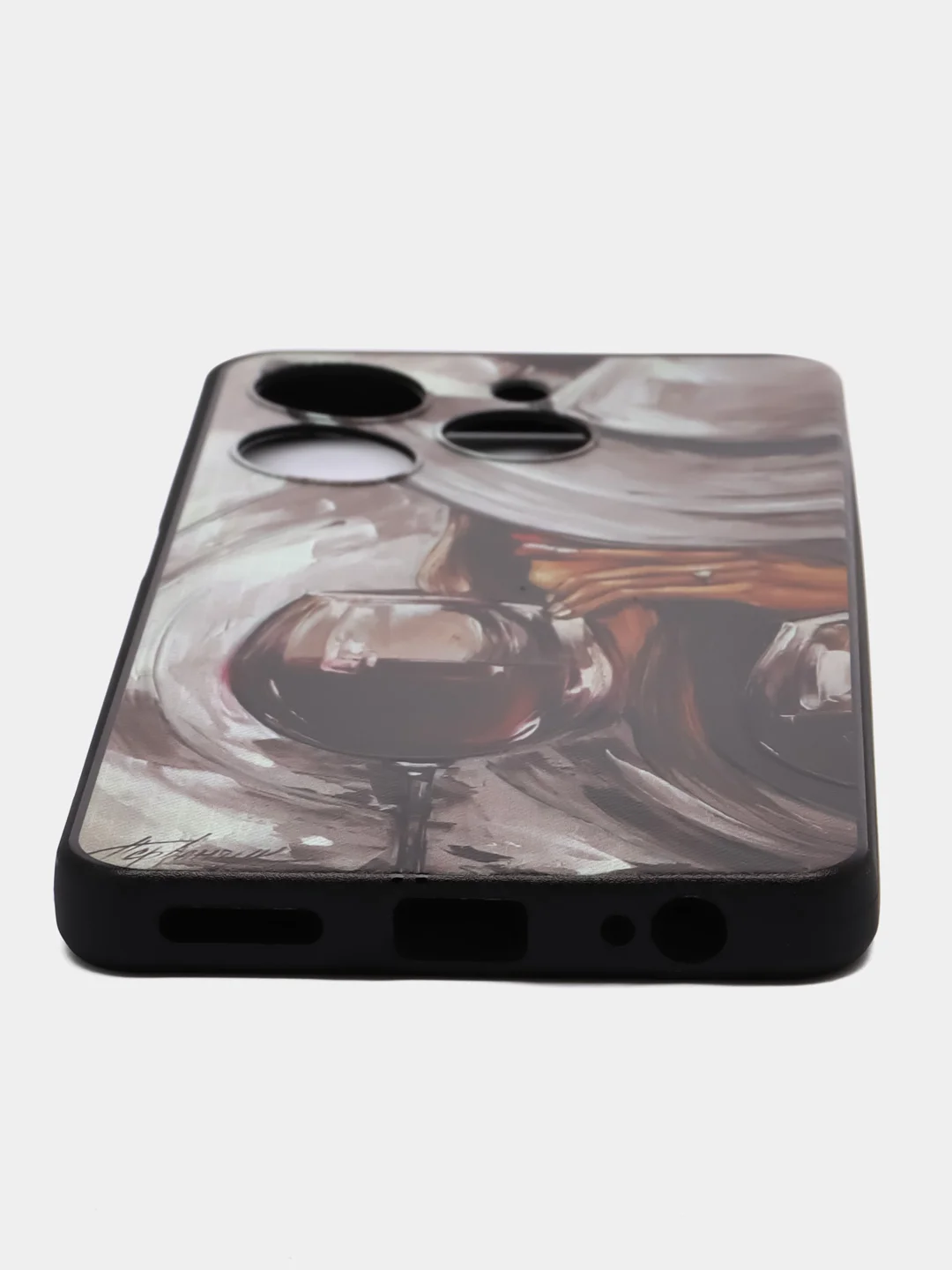 Бордовый чехол с рисунком на Tecno Spark 10 Pro (Текно Спарк 10 Про)