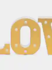 Золотой пластмассовые светильники, буквы Love, настенные, ночник на батарейках