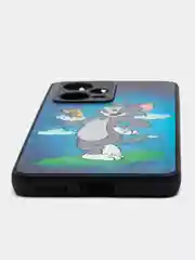 Синий чехол с рисунком на Xiaomi Redmi Note 12 Pro+ (Сяоми Редми Нот 12 Про+)