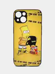 Желтый чехол с рисунком на iPhone 13 (Айфон 13)