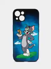 Синий чехол с рисунком на iPhone 13 (Айфон 13)