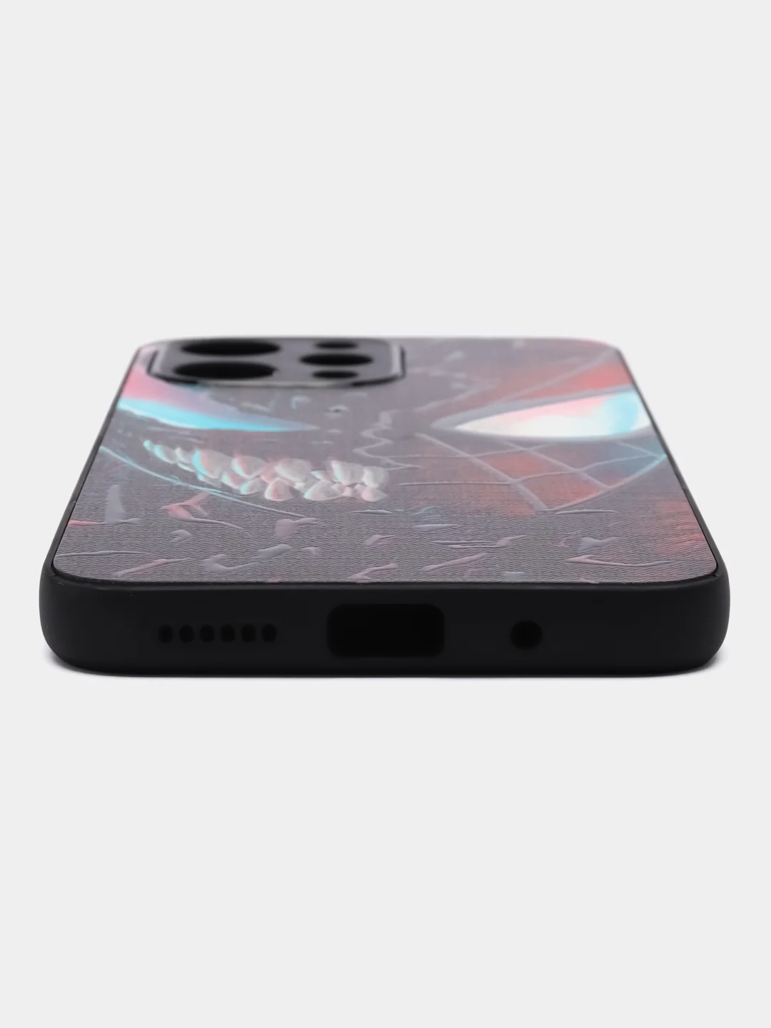 Черный чехол с рисунком на Xiaomi Redmi 12 (Сяоми Редми 12)