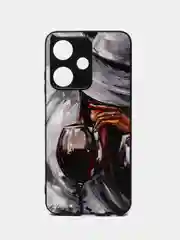 Бордовый чехол с рисунком на Infinix Hot 30i (Инфиникс Хот 30i)
