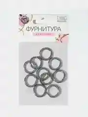 Кольца для сумок, d = 12 мм, толщина - 3 мм, 10 штук, цвет серебряный