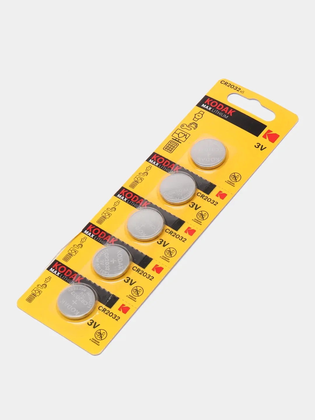 Батарейка Kodak CR2032, литиевая, DL2032, 5 штук