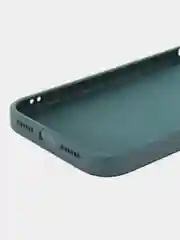 Зеленый чехол для iPhone Xr/ 11/ 12/ mini/ Pro/ ProMax, силиконовый со стеклянной панелью