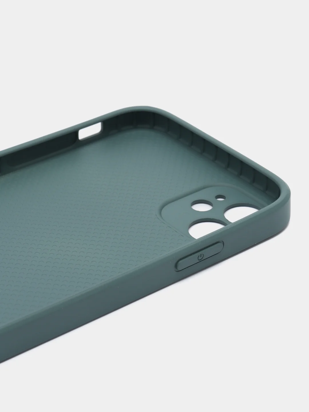 Зеленый чехол для iPhone Xr/ 11/ 12/ mini/ Pro/ ProMax, силиконовый со стеклянной панелью
