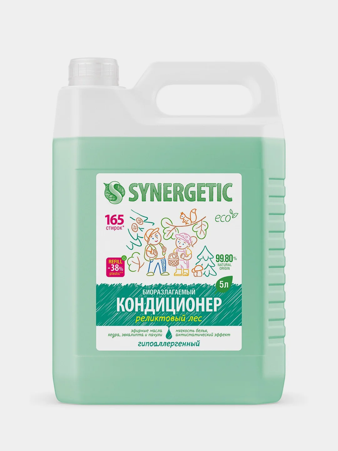 Кондиционер-ополаскиватель для белья SYNERGETIC "Реликтовый лес" 5л