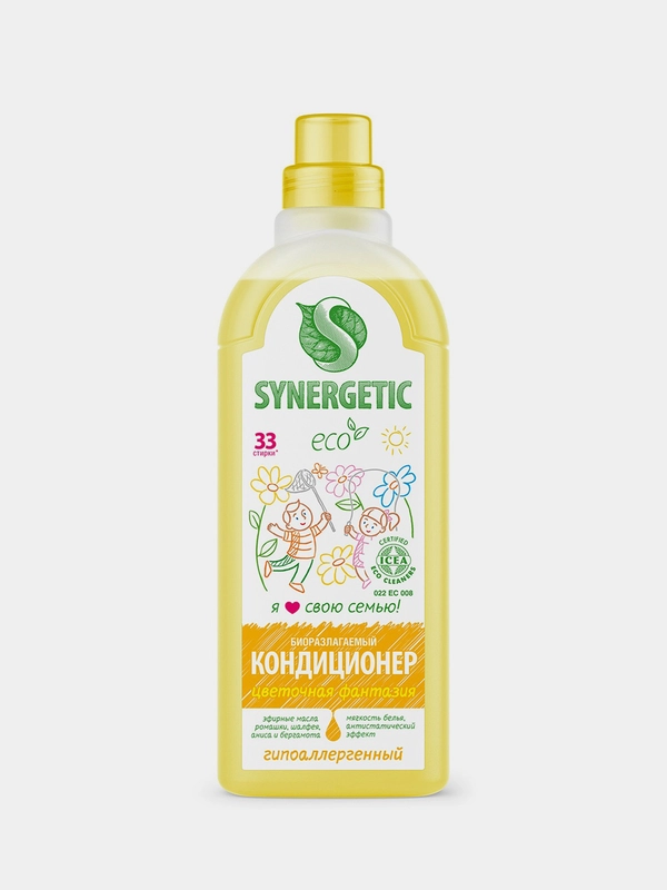 Кондиционер для белья SYNERGETIC "Цветочная фантазия", 1 л