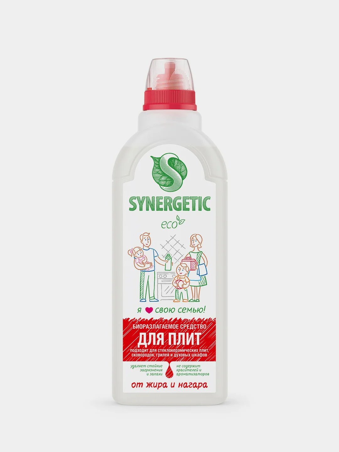 Средство для плит от жира и нагара SYNERGETIC универсальное, 0,75 л