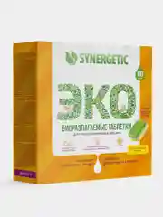 Таблетки для посудомоечных машин Synergetic, бесфосфатные, без запаха, 100 штук