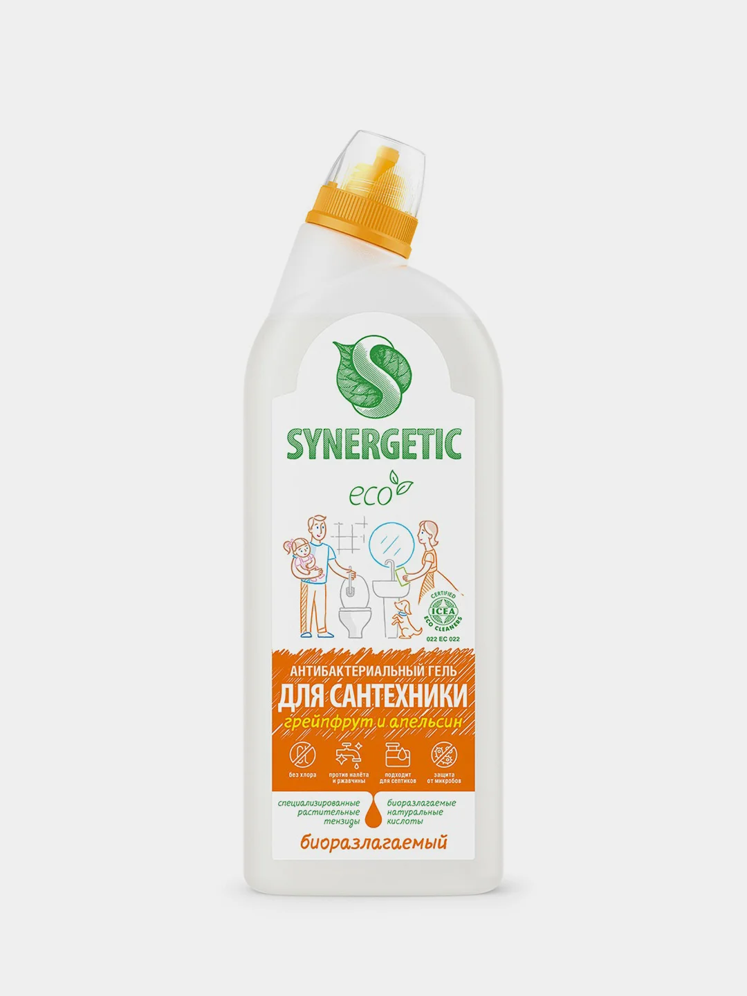 Средство для мытья сантехники SYNERGETIC 5 в 1, биоразлагаемое, 0,7 л