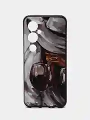 Бордовый чехол с рисунком на Tecno Pova 4 Pro (Текно Пова 4 Про)