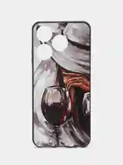 Бордовый чехол с рисунком на Tecno Spark 10 и Tecno Spark 10C (Текно Спарк 10 и Текно Спарк 10С)