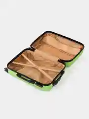 Лайм чемодан на колесах, дорожный, пластиковый, размеры S, M, L