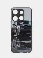 Серый чехол с рисунком на Tecno Spark Go 2023 и Tecno Pop 7 (Техно Го 2023 и Текно Поп 7)