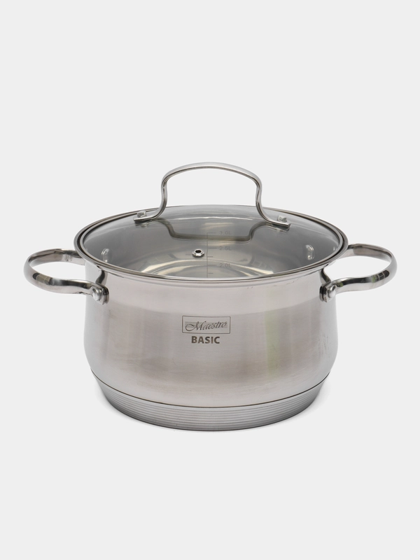 Кастрюля Maestro MR-3512-20, с крышкой, 3,9 л, 20 см