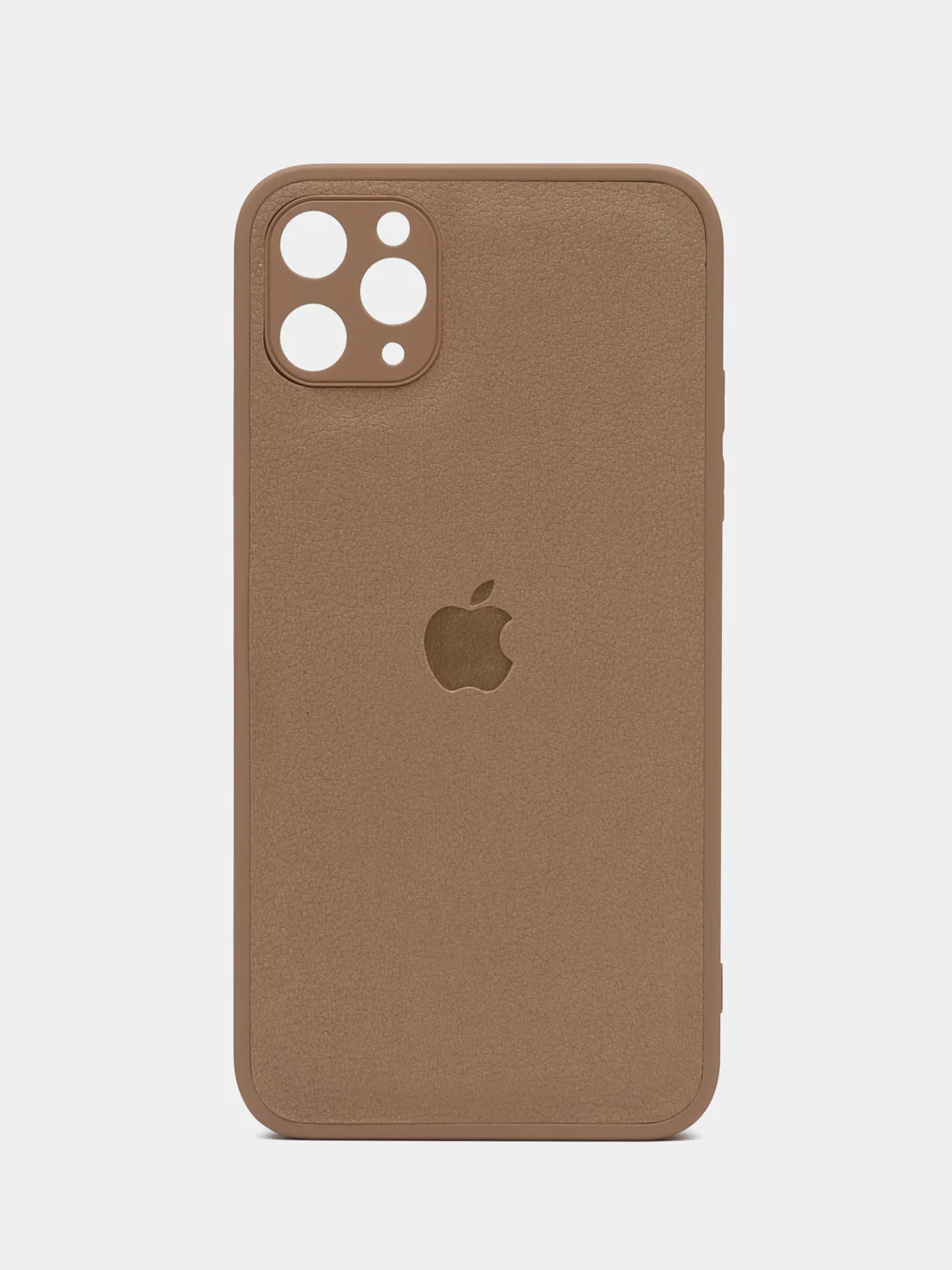 Бежевый чехол на айфон iPhone 11, 12, 13, 14, 15, XR, Pro, Pro Max. Кожаный